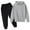 Grey, variant on WOYY Toddler Boys Outfits Solid Color Hoodie and Sweatpant Suit Unisex Casual Sports Sweatsuit