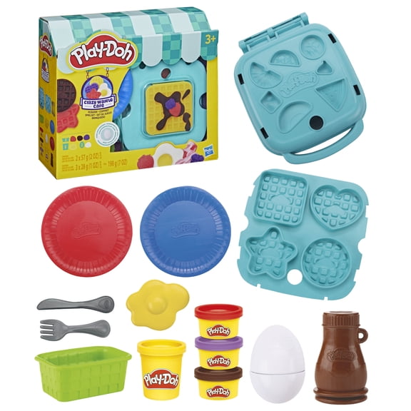 Play-Doh Crazy Waffle Cafe 8-Piece Kitchen Playset, Kids Arts & Crafts 3