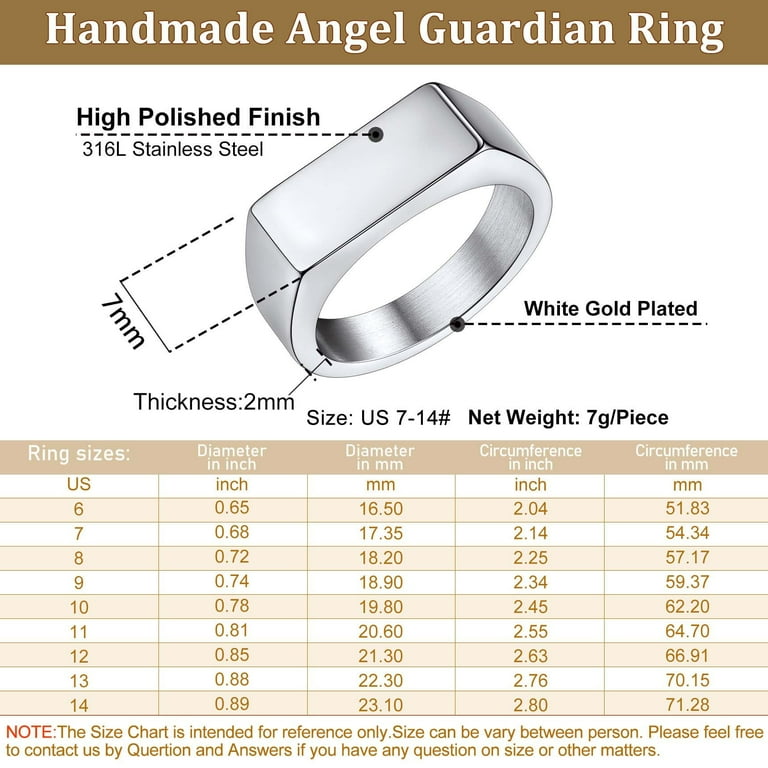 Bestyle Stainless Steel Signet Ring, Heavy Dome Band photo 6