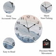 thumbnail image 5 of Wall Clock Blue Ocean Waves Clocks PVC Silent Non-Ticking Battery Operated Decorative Ombre Beach Spray Round Clock for Home Living Room Kitchen Bedroom Office School Wall Decor 10 Inch, 5 of 9