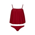 thumbnail image 3 of Womens Strapless Two Piece Bikini Swimsuit Swimwear Bathing Beach Suit Plus size, 3 of 6