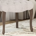 thumbnail image 5 of Noble House Crosswind 33.75" Fabric Dining Chairs , Set of 2, Beige, Brown Wash, 5 of 7