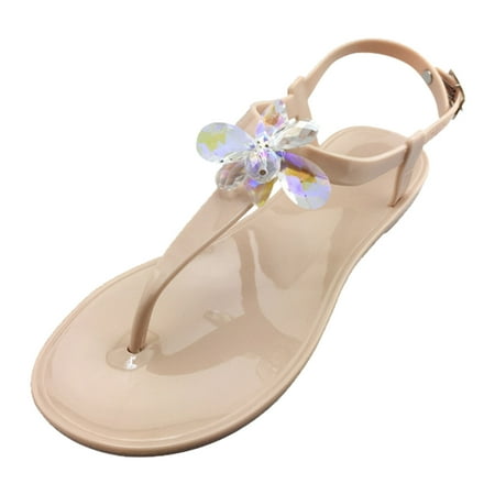 

Sandals Women Memory Foam Women s Shoes Sandals Women s Fashion Casual Flats Rhinestone Round Toe Sandals Buckle Strap Shoes