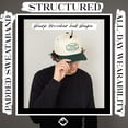 thumbnail image 5 of Two Tone Vintage Snapback Hat - Over Par & Under The Influence - Green/Beige, 5 of 7