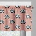 thumbnail image 3 of Ambesonne Dog Lover Valance Pack of 2, Beagle Puppy Squares, 54"X18", Red Grey Pale Grey, 3 of 5
