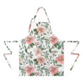 thumbnail image 2 of Pioneer Flower Floral Print Pattern Apron-Garden Aprons for Women with Pockets-Cotton Linen Waterproof Kitchen Cooking Gardening Aprons Adjustable for Kitchen,Cooking,BBQ and Salon 33x27 Inch, 2 of 7