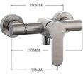 thumbnail image 5 of Wall-mounted Stainless Steel Shower Mixer Tap With Single Lever For Cold And Hot Water S202412272818, 5 of 5