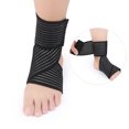 thumbnail image 4 of Banda presurizada para tobillo, envoltura para esguince, recuperación de lesiones, correa de soporte para articulación de tobillo deportiva (negro, 70cm)Negro 70cm, 4 of 8