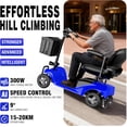 thumbnail image 4 of Mobility Scooter for Adults,4 Wheel Mobility Scooter,15 Miles Range,300LBS Capacity,Lightweight and Portable,with LED Headlights and Basket,Charger Included,Gifts Suitable for Elders (blue), 4 of 8