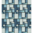 thumbnail image 3 of Colorful Duvet Cover Set, Denim Motif Background with Several Sewing Simplistic Abstract Design, Decorative 2 Piece Bedding Set with 1 Pillow Shams, Twin Size, Pale Blue Blue, by Ambesonne, 3 of 3