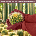 thumbnail image 5 of Long Garden Gloves for Women Man, Thorn Proof Rose Pruning Cowhide Leather Garden Gloves for Cactus, Rose and More - L, 5 of 7