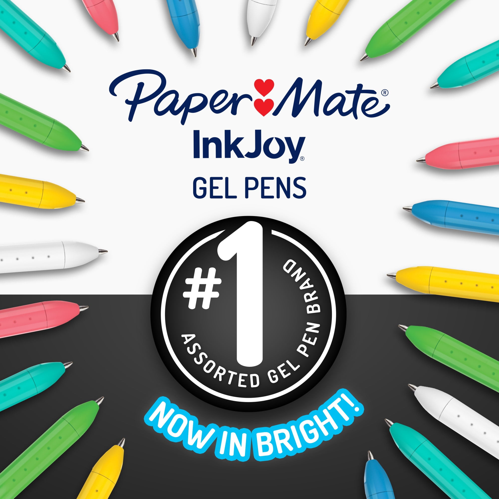 Sharpie Creative Markers, Paint-like Acrylic Markers, Bullet Tip, and Paper Mate InkJoy Bright Gel Pens, Assorted Colors, Teacher Appreciation Pack, 14 Count