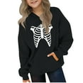 thumbnail image 5 of HomeDM Kids Boys Girls Sweatshirts Casual Long Sleeve Hoodie Sweatshirts with Pocket Graphic Sweatershirt Pullover Tops - Black/4-5 Years, 5 of 5