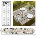 thumbnail image 3 of Spring Floral Table Runner Linen Burlap Table Runner 72 Inches Long White Magnolia Flowers Barn Door Farmhouse Beige Dresser Scarves for Kitchen Island Coffee Dining Room Party Holiday Decor 18"x72", 3 of 8