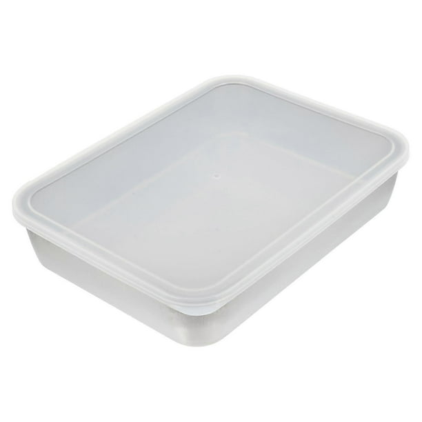 1 Set Stainless Steel Baking Pan Lid Kit Fresh-keeping Boxes Food Service Pans