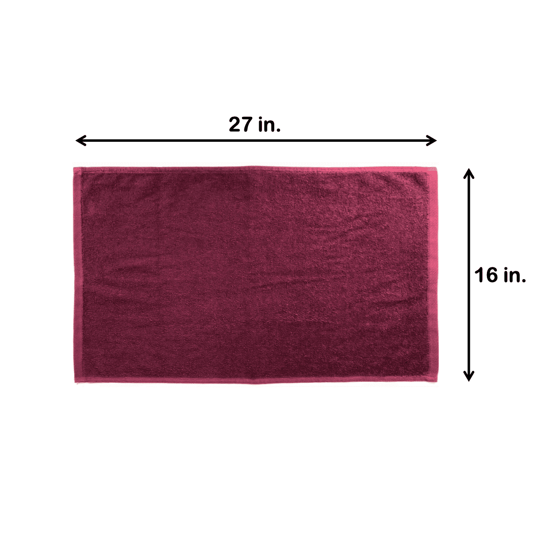 Arkwright Bleach Safe Jr. Salon Towels - 100% Ring Spun Cotton Hand Towel for Spa - (Bulk Case of 180) Burgundy