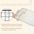 thumbnail image 4 of Stainless Steel Rabbit Litter Box with Hay Feeder & Water Dispenser, Metal Bunny Litter Box with Sifting Tray, High-Sided Rabbit Potty Pan for Small Animals, Quick Cleaning, Odor Control, 4 of 7