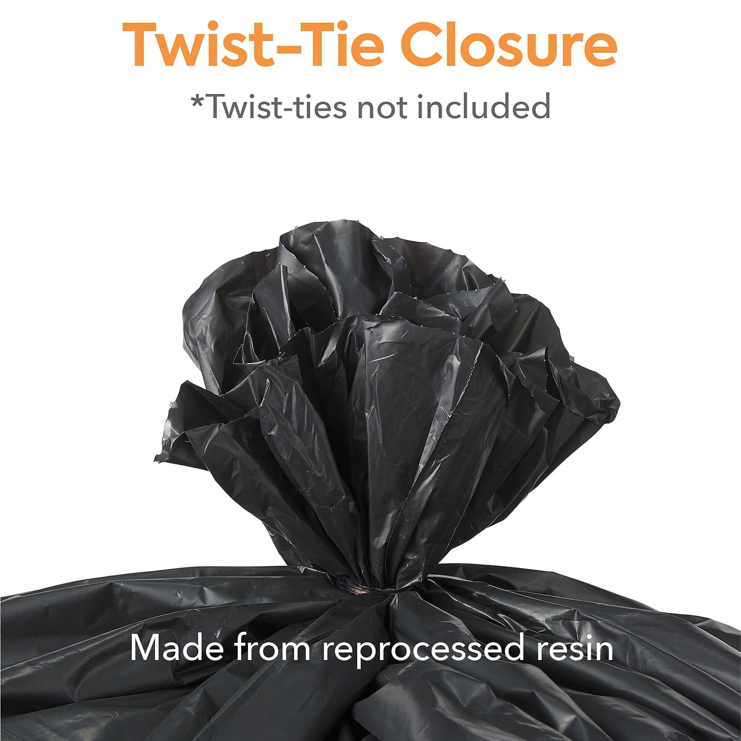 Staples Coastwide Professional 40-45 Gallon Trash Bag 40" x 46" Low Density 1.8 mil Black 100