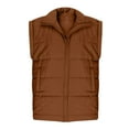 thumbnail image 5 of AUNVITO Women's Winter Sleeveless Puffy Jacket Lightweight Casual Coat with Pockets, V-Neck Loose Regular Fit Vest for Daily Wear, 5 of 7