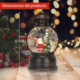 thumbnail image 2 of CM-TOP | Caja de música con Farol de Nieve navideño Iluminado | Adorno Artesanal para Fiestas y decoración | (Esfera Santa Claus), 2 of 5
