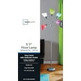 Mainstays 5Light Metal Floor Lamp with CFL Bulbs, Multicolor Shades