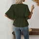 thumbnail image 5 of Casual Tops V-Cuello Manga Corta Suéter Camisa Moda Tee para las Mujeres Elegante Blusa de Verano, 5 of 5