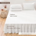 thumbnail image 2 of French Linen Bed Skirt with Pleated Frills 14-Inch Tailored Drop Natural Flax Cotton Blend Dust Ruffle Soft Cozy Farmhouse Bedding (14" Full, White), 2 of 6