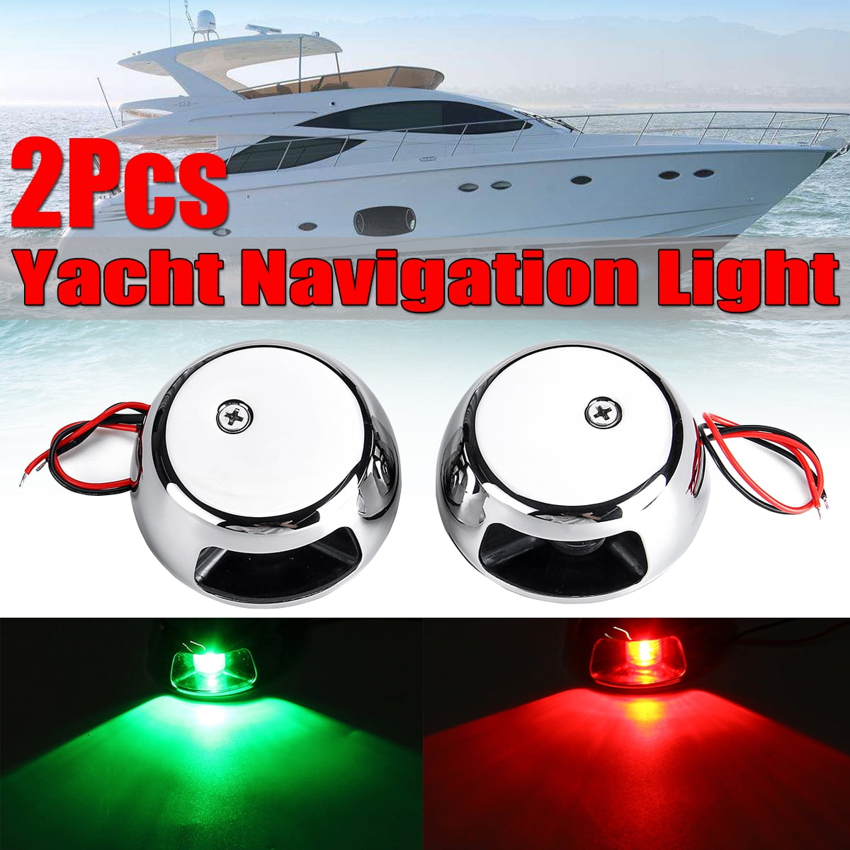 2PCS Marine Bow Light 12V Stainless Steel LED Navigation Side Lights Boat Yacht Walmart Canada