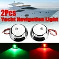 thumbnail image 1 of 2PCS Marine Bow Light 12V Stainless Steel LED Navigation Side Lights Boat Yacht, 1 of 7