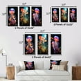 thumbnail image 4 of Designart "Pastoral Beauty with Luminescent Jellyfish IV" Animals Framed Wall Art Set Of 3 - Peach Jellyfish Frame Canvas Set For Living Room Decor, 4 of 7