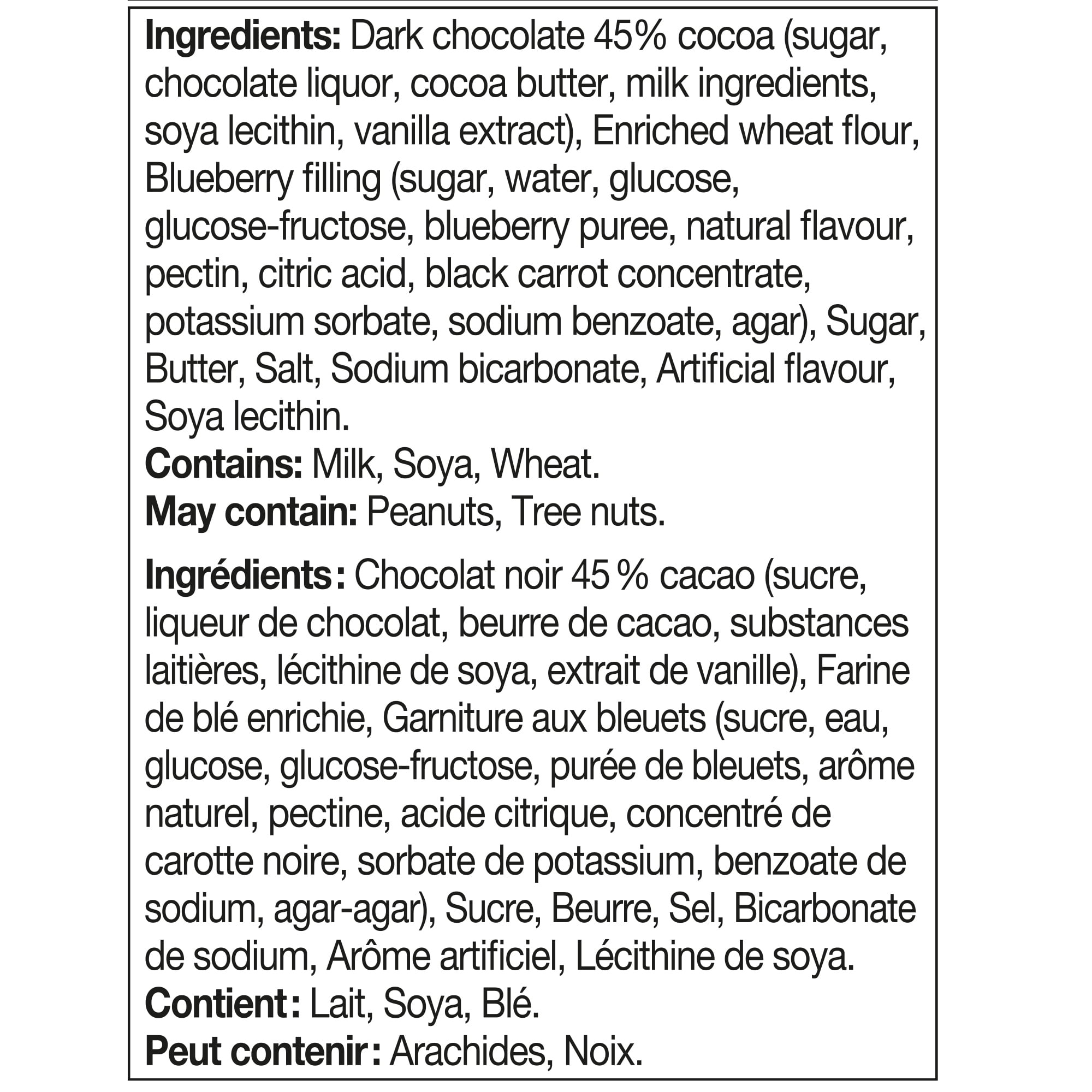 BISCUIT CHOC. NOIR. TRUFF.BLEUET. 240G EACH BOX