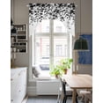 thumbnail image 4 of Grey Eucalyptus Swag Valances for Windows, Small Curtains Drapes, Gradient Retro Watercolor Leaves Kitchen Window Curtains Over Sink Rod Pocket Window Treatment Valance for Bedroom/Bathroom 56"x36", 4 of 5