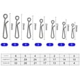 thumbnail image 3 of Yimiti 100 Pcs Matériel de Pêche Clips de Montage en Acier Inoxydable Émerillons à Appâts Suspendus,3#, 3 of 4