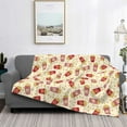 thumbnail image 2 of Naloa Cartoon Popcorn Flannel Blankets - Thick and Warm Blanket for Winter, Soft Fuzzy Plush King Blanket for All Seasons40"x30", 2 of 6