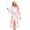 LIGHT PINK WHITE PLAID, variant on Women Plush Robes, Soft Warm Fleece Long Bathrobe for Women Fluffy Robe with Hood Ladies Sleepwear