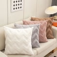 thumbnail image 4 of Nvzi 2 fundas de almohada reversibles de pelo largo, clásicas y atemporales, fundas de almohada simples de color puro de 17,72 x 17,72 pulgadas (polvo), 4 of 5