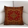 thumbnail image 4 of Rug Pillow Cover Vintage Retro Boho Pillow Case Bohemian Ornament Farmhouse Pillow Cover Cotton Linen Decorative Square Throw Pillow Cover 18x18 Inch for Sofa Couch Decoration, 4 of 4
