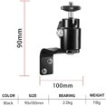thumbnail image 6 of 2 PC Metal Security Camera Wall Mount, 1/4" Screw & 5/8" Stud, 360° Adjustable Indoor Outdoor Wall/Ceiling Bracket for Arlo Pro 3/4, Ultra 2, Wyze, Eufy, Reolink & Studio Lights, Black, E-Shape, 6 of 6