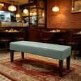 thumbnail image 7 of Rectangle Bench Covers Removable Dining Chair Cover Soft Fit Universal Stretch Bench Chair Slipcovers, Anti-Dust Washable Jacquard Seat Protector for Bedroom Living Room Kitchen, 7 of 7