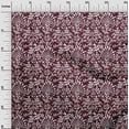 thumbnail image 2 of oneOone Cotton Poplin Maroon Fabric Leaves & Floral Block Craft Projects Fabric Prints By Yard 56 Inches Wide, 2 of 4