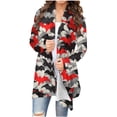 thumbnail image 2 of EGNMCR Cardigan Mode Femme Halloween Imprimé Manches Longues Veste Cardigan Femme Manteau Polyester, 2 of 6