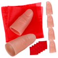 thumbnail image 1 of 6 juegos de yemas del dedo (6 uds.) trucos de punta del pulgar de mago pulgares dedos falsos seda pulgar falso primer plano truco utilería pulgar de goma de mago, 1 of 5