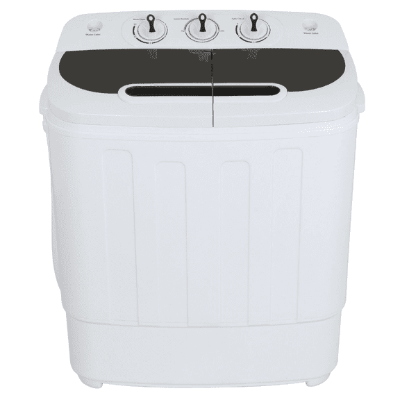 Vozkir Portable Compact Twin Tub Wash Machine Washing&Spin Cycle 13Lbs Top Load Washer