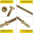 thumbnail image 4 of #10 x 1-5/8" Trailer Deck Screws, Self-Tapping Sheet Wood Metal Screw, 120Pcs T25 Star Bits Reamer Tek Screws for Trailers, for Attaching Wood to Steel, 4 of 7