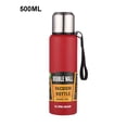 thumbnail image 1 of Taza de vacío 304, acero inoxidable, aislamiento, botella de agua, frasco, taza térmica portátil para deportes, rojo, 500 ml Methold HA006362-01, 1 of 7