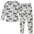 thumbnail image 2 of joogoo Retro Ducks Swim 2 Piece Long Sleeve Tee and Pants Cotton Pajama Set 6Y, 2 of 7