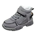 thumbnail image 2 of Girls Boots Girls Combat Boots Children's Winter Solid Color Warm Suede Casual Comfortable Non Boots for Everyday Wear, 2 of 5