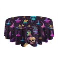 thumbnail image 5 of Mystical Halloween Pattern Round Tablecloth 60"x60",Wrinkle Wipeable Table Cloth for Kitchen Dining Room Picnic Patio Party, 5 of 6