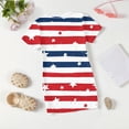 thumbnail image 6 of Grblisyd Girls 4th of July Dress Kids USA Star Striped Dresses American Flag A-line Dress Independence Day Crew Neck Short Sleeve Patriotic Outfit 7-8y, 6 of 6