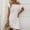 White, variant on Ayolanni Knee-Length Holiday Dresses for Women 2025 Black One-Shoulder Solid Short Sleeve Knit Dresses Junior Dresses L